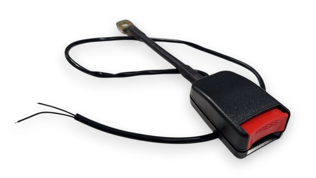 Receiver 15 with alarm cable/indicator Type:A (21mm) Seat belt receiver with E24 quality mark - alarm OFF (NO contact)