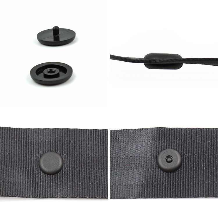 Seat belt button stop black sales