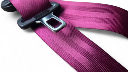 Automatische 3-puntgordel 3 meter donkerroze