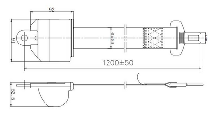Automatische 2 puntgordel - zwart