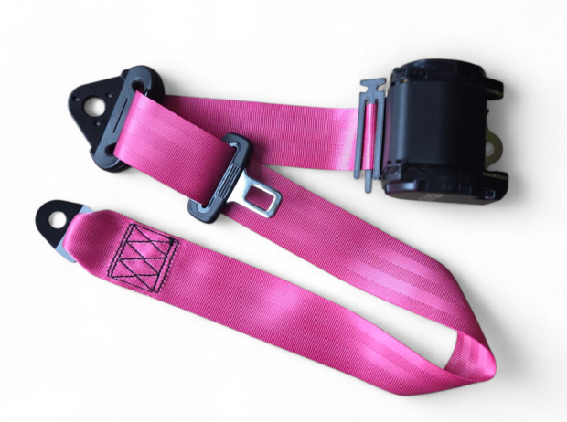 Automatische 3-puntgordel 3 meter helder roze