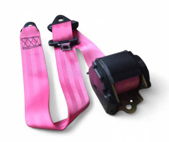 Automatische 3-puntgordel 3 meter helder roze