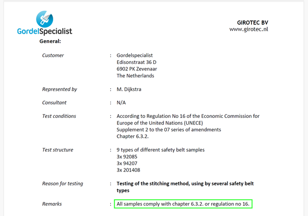Comply R16, bandevervanging Gordelspecialist