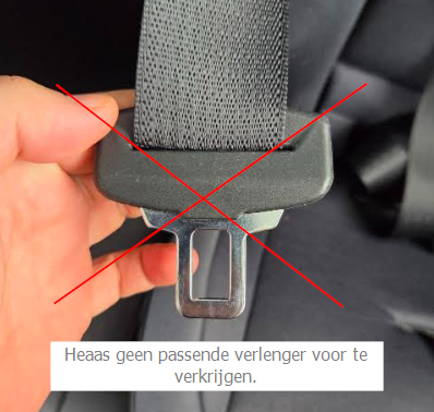Gordel verlenger, verstelbare lengte, type: H (21mm) 